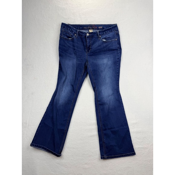 Faded Glory Denim - Faded Glory Womens 18P Core Bootcut Jeans Medium Wash Blue Stretch Denim Petite